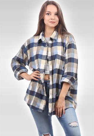 VINTAGE PLAID FLANNEL SHIRT