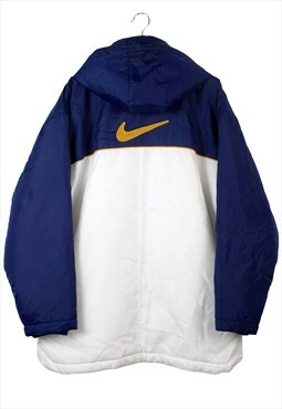 big logo Swoosh hooded jacket coat vintage 90s insulated