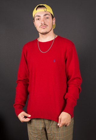 VINTAGE MAROON POLO BY RL KNIT JUMPER