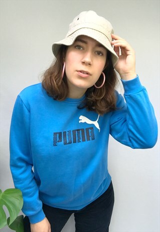 PUMA 90S VINTAGE BLUE LOGO SWEATER
