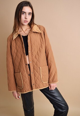 90'S RETRO BROWN OVERSIZED JACKET PARKA