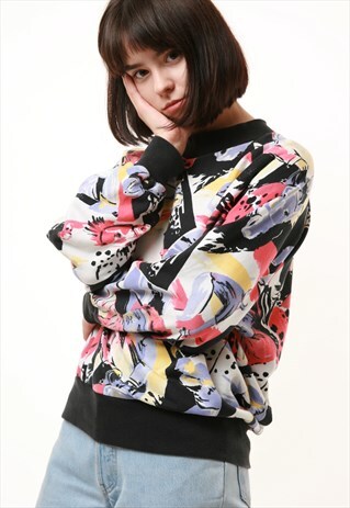90S VINTAGE COMICS MULTI ABSTRACT SWEATSHIRT 954