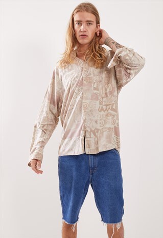VINTAGE PATTERNED FESTIVAL LONG SLEEVE SHIRT