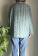 VINTAGE MINT GREEN PUFFER JACKET