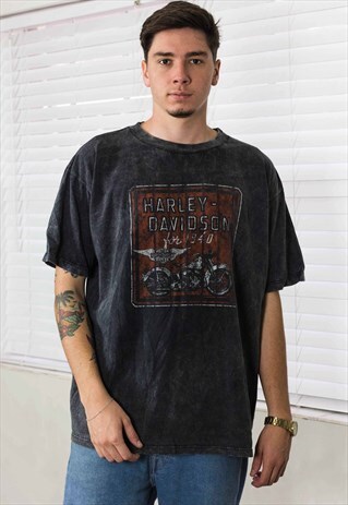 VINTAGE HARLEY-DAVIDSON T-SHIRT LOGO 90S XL 9.6