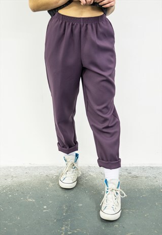 VINTAGE 1990S PURPLE HIGH-WAISTED TROUSER