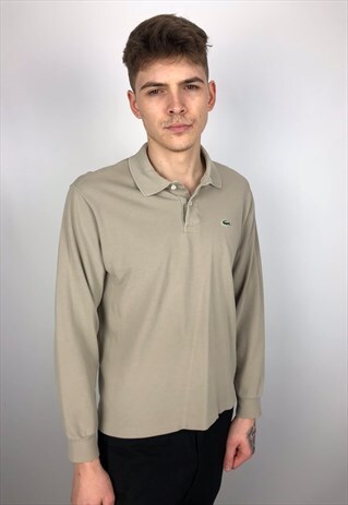 VINTAGE LACOSTE LONG SLEEVE POLO SHIRT