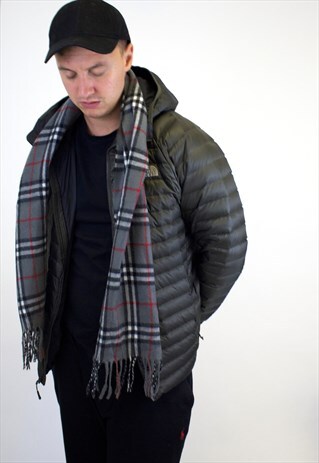 VINTAGE BURBERRY TRADITIONAL LAMBSWOOL CHECKED SCARF