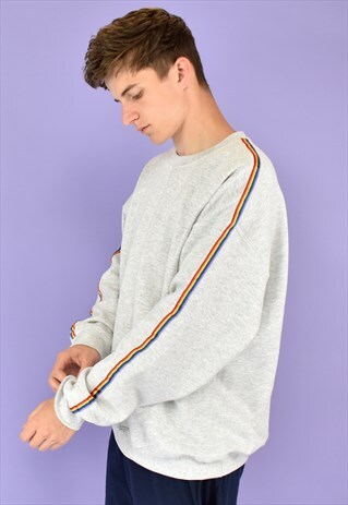 G&G UNISEX ASH RAINBOW RIBBON SLEEVE SWEAT