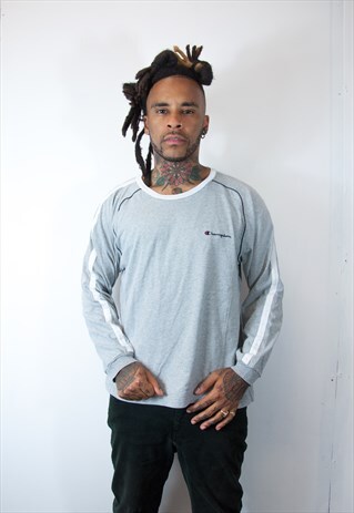 CHAMPION GREY LIGHTWEIGHT SWEATSHIRT