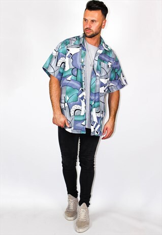 VINTAGE ABSTRACT PRINT SHIRT