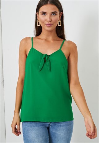 JAYDA GREEN KNOT DETAIL CAMI TOP