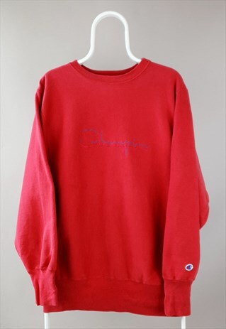 vintage red champion sweatshirt