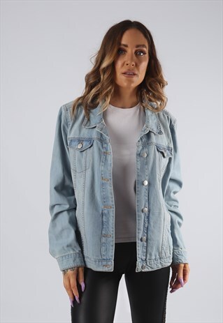 VINTAGE DENIM JACKET FITTED UK 18 XXL (2EAM)
