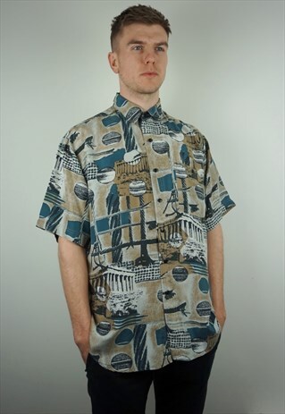 PURE SILK PATTERNED SHIRT