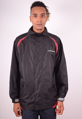 MERCEDES-BENZ MENS VINTAGE JACKET LARGE BLACK 90S