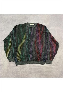 Vintage abstract knitted jumper Women's L