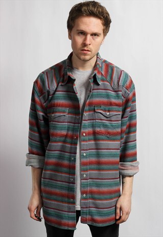 VINTAGE WRANGLER AZTEC NAVAJO SHIRT