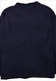 VINTAGE 90'S STARTER FLEECE JUMPER FULL ZIP UP NAVY BLUE