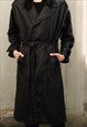 VINTAGE BLACK LEATHER COAT