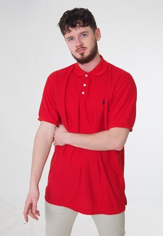 VINTAGE RALPH LAUREN POLO SHIRT RED