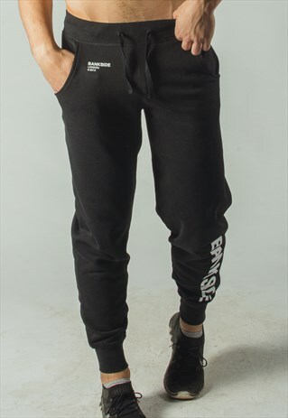 GREY JOGGERS WITH WHITE WAVY LOGO