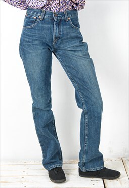 LEVI Strauss W26 L32 Women's 595 04 Jeans Dark Denim Bootcut