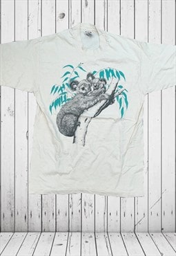 vintage white large koala tshirt 