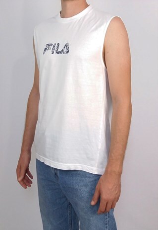 VINTAGE 90'S FILA LARGE LOGO TANK TOP / VEST