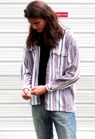 1990'S VINTAGE AZTEC PRINT SHIRT