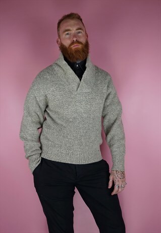 VINTAGE 1990S STETSON THICK KNIT JUMPER