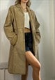 VINTAGE Y2K SUEDE COAT LONG SHEEPSKIN FLEECE CREAM