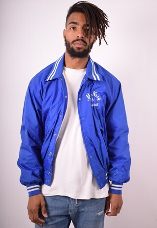 MENS VINTAGE JACKET LARGE BLUE 90S