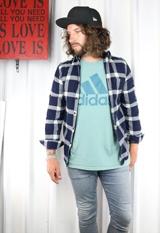 VINTAGE CHECK FLANNEL OVERSIZED GRUNGE INDI SHIRT
