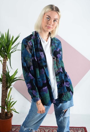 VINTAGE CORD SHIRT IN ABSTRACT PATTERN