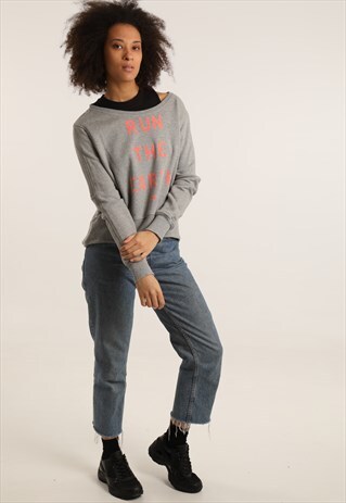 VINTAGE NIKE APPLIQUE SLOGAN SWEATSHIRT