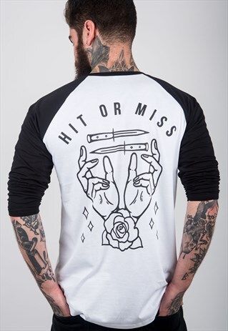 HANDS & KNIVES 3/4 SLEEVED RAGLAN