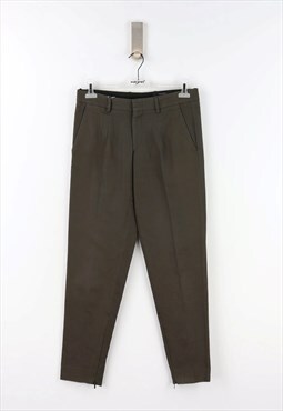 Vintage Gucci Slim Fit Classic Trousers in Green  - 42