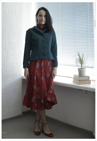 VINTAGE 80'S DARK GREEN JACKET