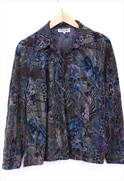 Vintage Festival Shirt Multicolour With Funky Patterns 90s