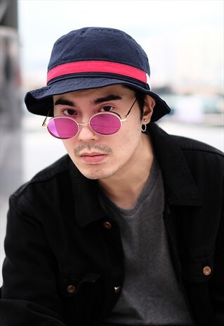 PURPLE OVAL SUNGLASSES