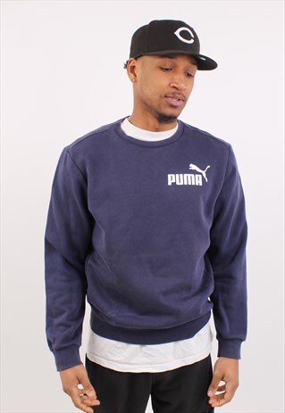 VINTAGE PUMA NAVY SWEATSHIRT