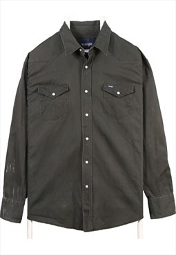 Vintage 90's Wrangler Shirt Workwear Button Up Long Sleeve