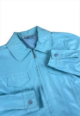 Vintage Y2K Bright blue zip up jacket  