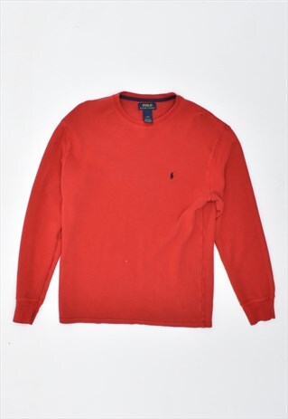VINTAGE 90'S POLO RALPH LAUREN TOP LONG SLEEVE RED