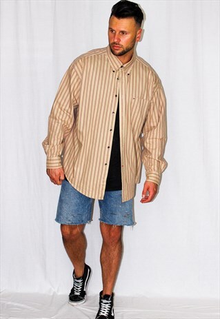 VINTAGE OVERSIZED TOMMY HILFIGER STRIPED SHIRT