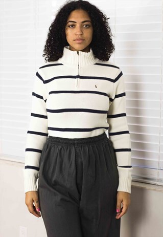 VINTAGE RALPH LAUREN ROLL NECK JUMPER LOGO 90S XL 21.3