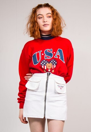 90'S VINTAGE RALPH LAUREN POLO SPORT ZIP MINI TENNIS SKIRT