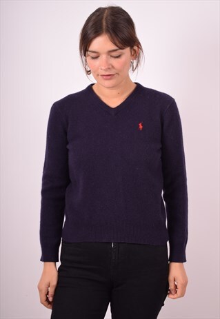 POLO RALPH LAUREN WOMENS VINTAGE JUMPER SWEATER MEDIUM 90S