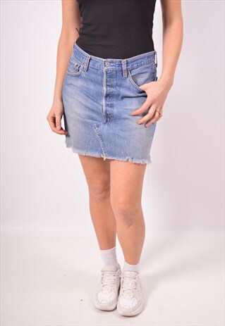 VINTAGE LEVI'S 501 DENIM SKIRT BLUE